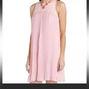 Ted baker mini dress with bejeweled neckline
